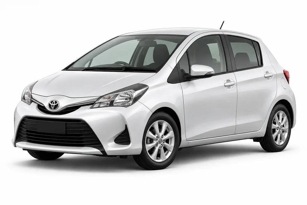 Representative Toyota Vitz / Yaris on a white studio background